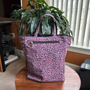 BOTTEGA VENETA Reversible Tote Bag Leopard Print Gray, Plum, Black